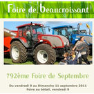 792e Foire d'automne de Beaucroissant du 9 au 11 septembre 2011