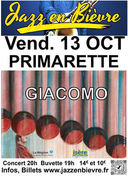 Jazz en Bièvre - Giacomo Quintet, Salle Plissonnier de Primarette